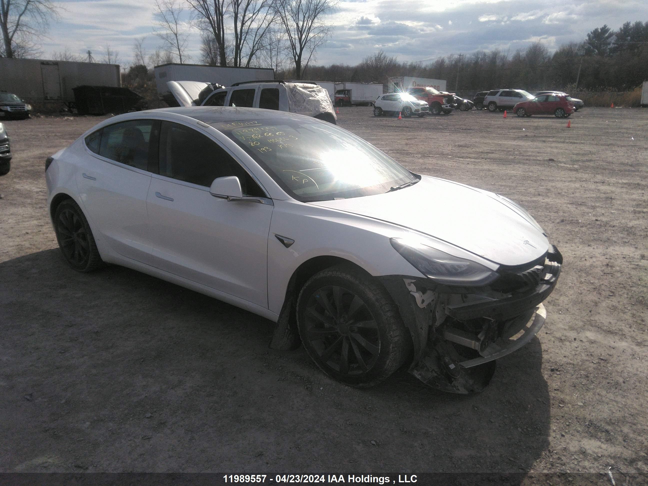 TESLA MODEL 3 2020 5yj3e1eb7lf626665