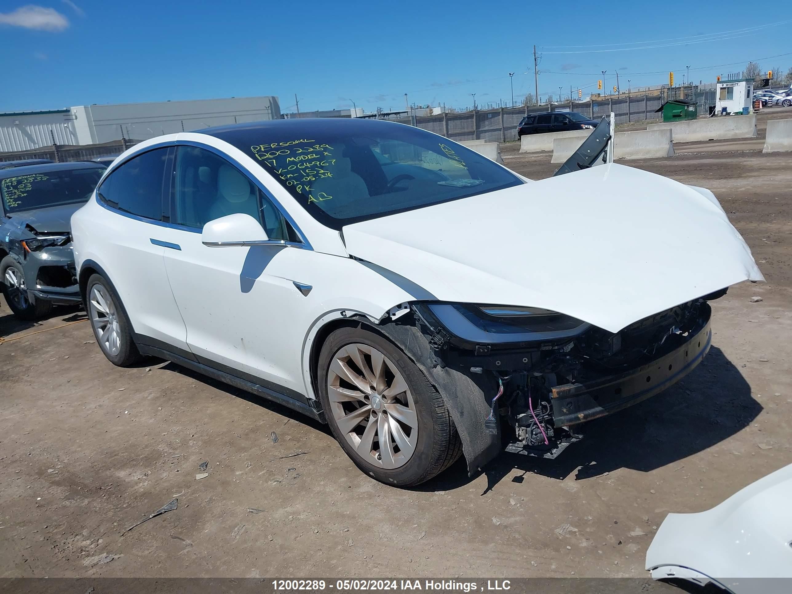 TESLA MODEL X 2017 5yjxcbe20hf064967