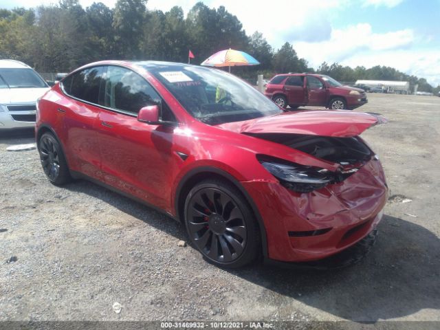 TESLA MODEL Y 2021 5yjygdef0mf257251