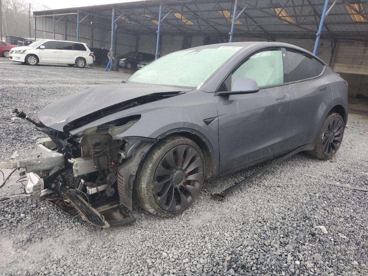 TESLA MODEL Y 2021 5yjygdef4mf301414