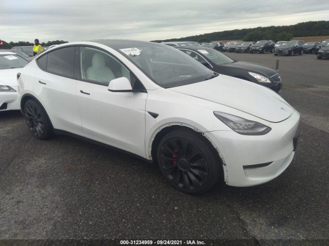 TESLA MODEL Y 2021 5yjygdefxmf090087