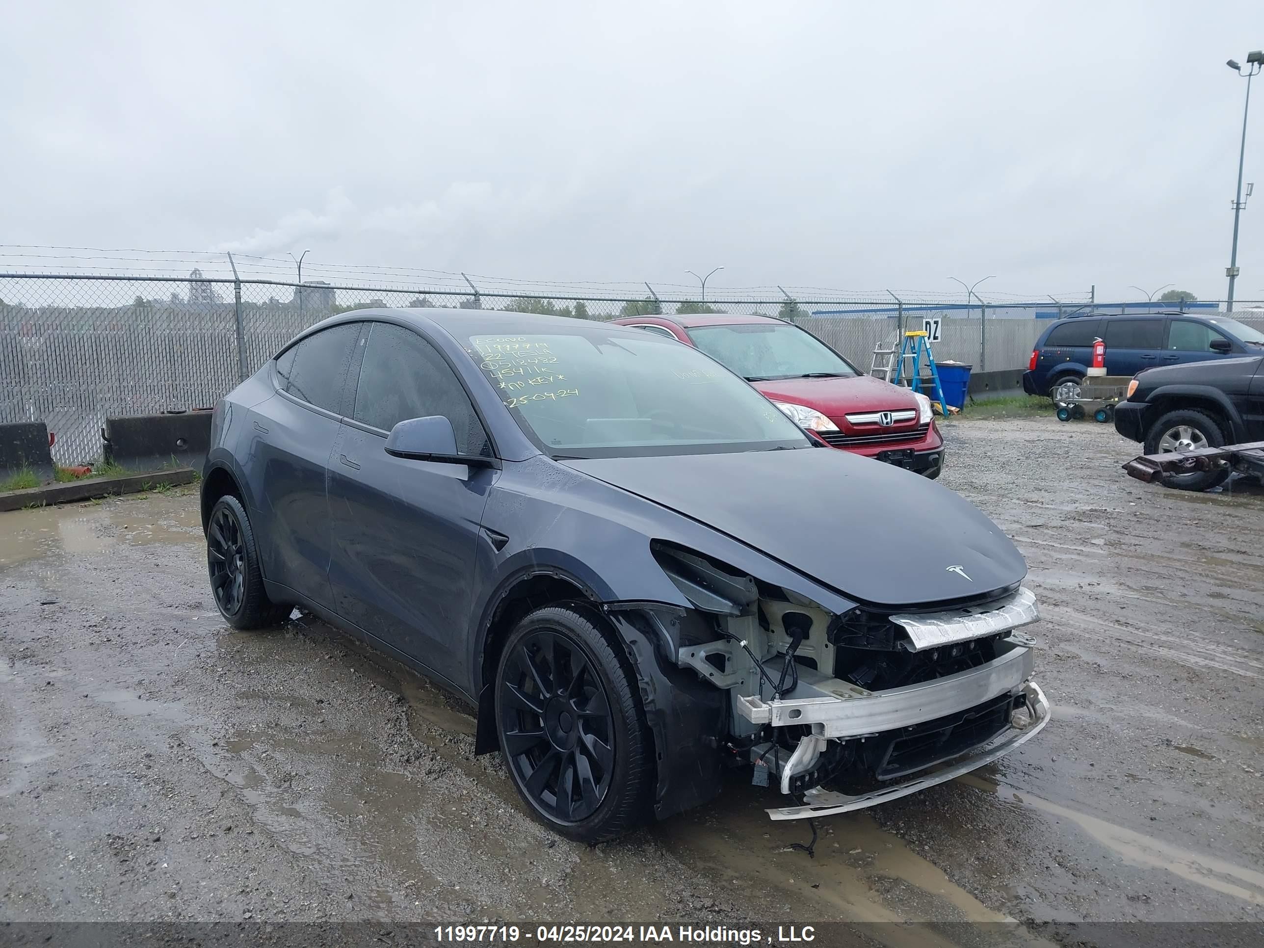 TESLA MODEL Y 2022 7saygdee5nf518482