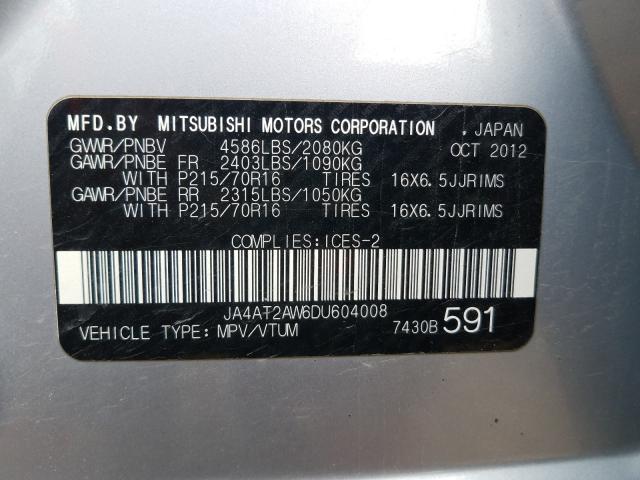 MITSUBISHI OUTLANDER 2013 ja4at2aw6du604008