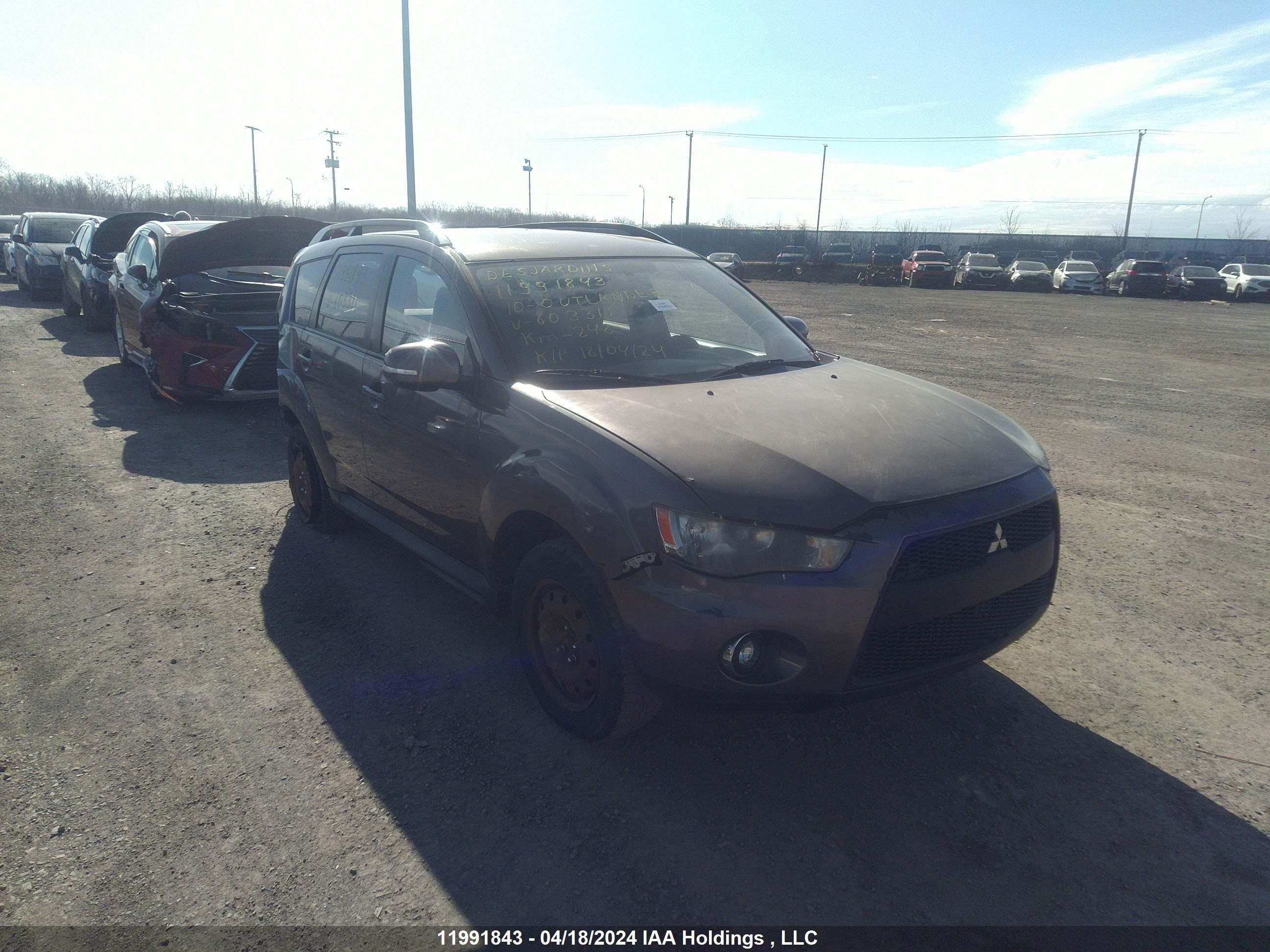 MITSUBISHI OUTLANDER 2010 ja4jt3ax6az603311