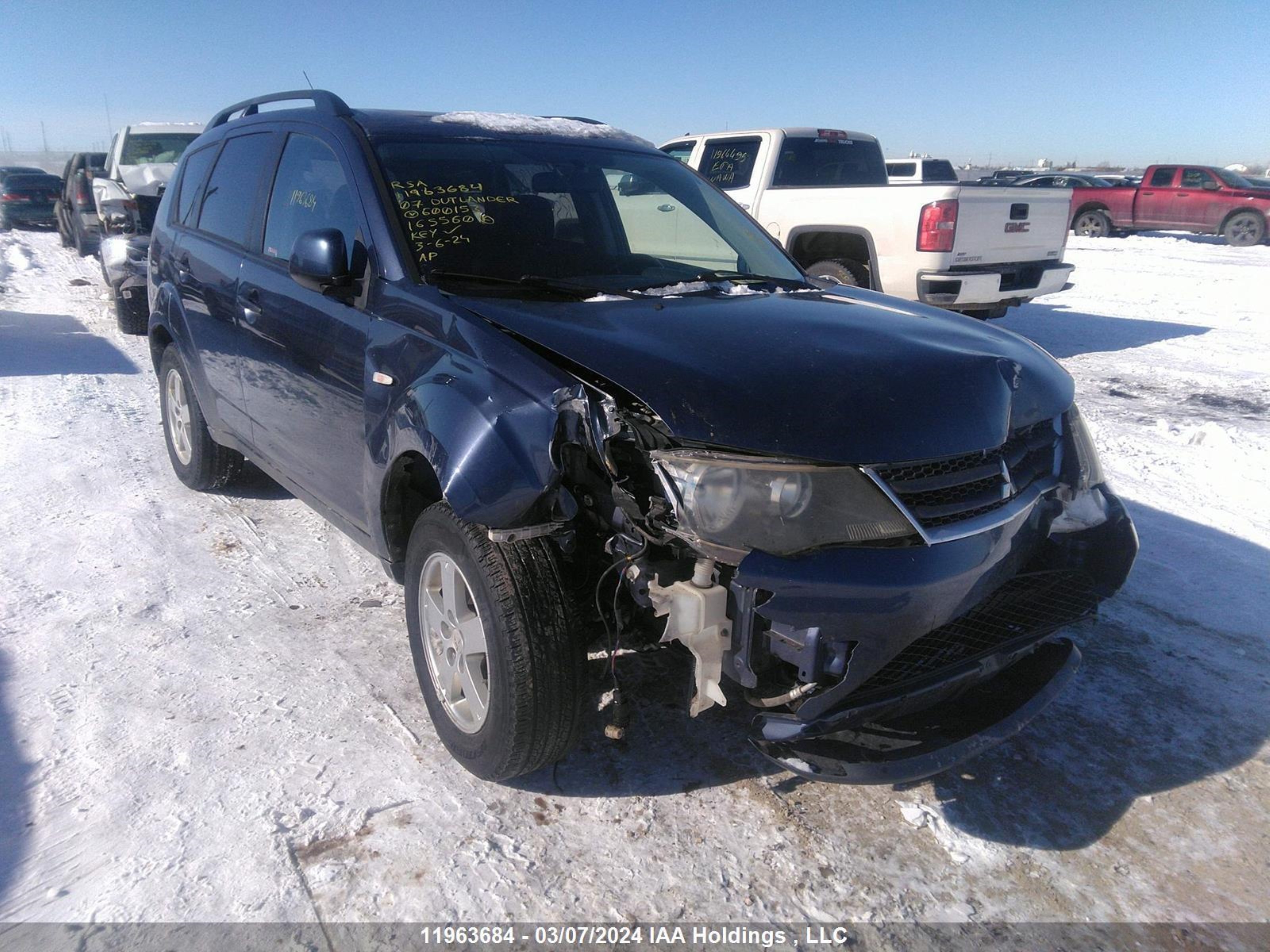 MITSUBISHI OUTLANDER 2007 ja4mt31x27z600153