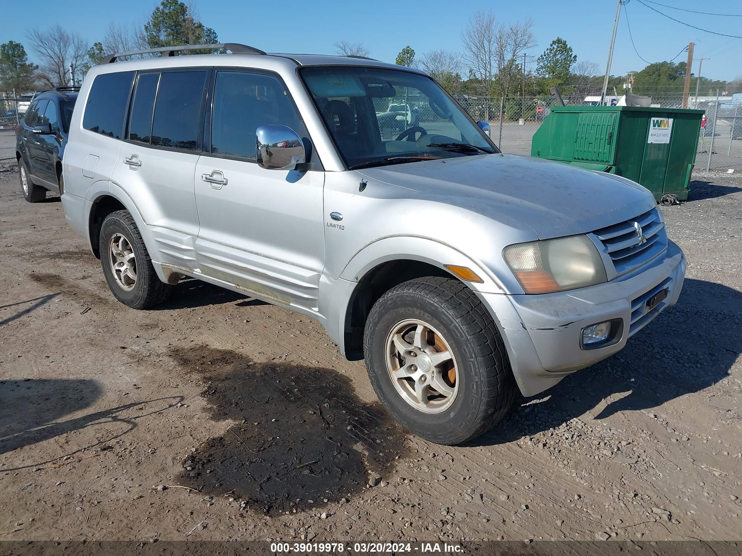 MITSUBISHI MONTERO 2002 ja4mw51r02j011579