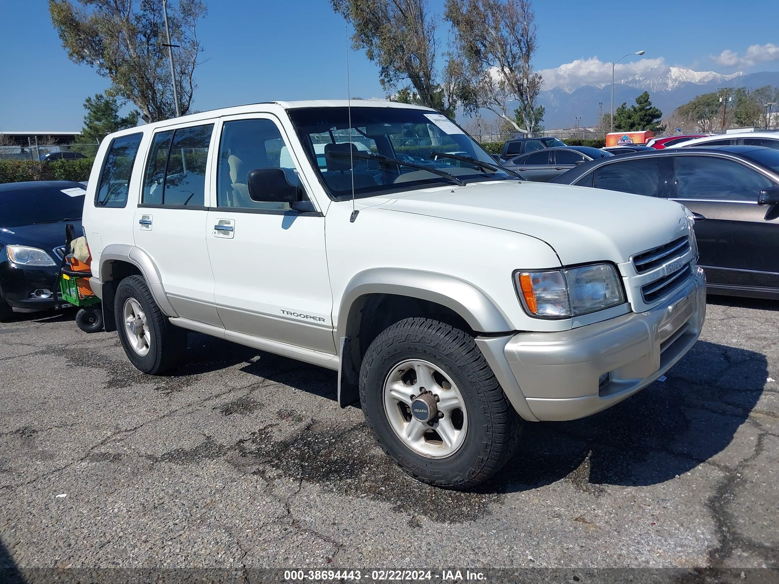 ISUZU TROOPER 2000 jacds58xxy7j14115