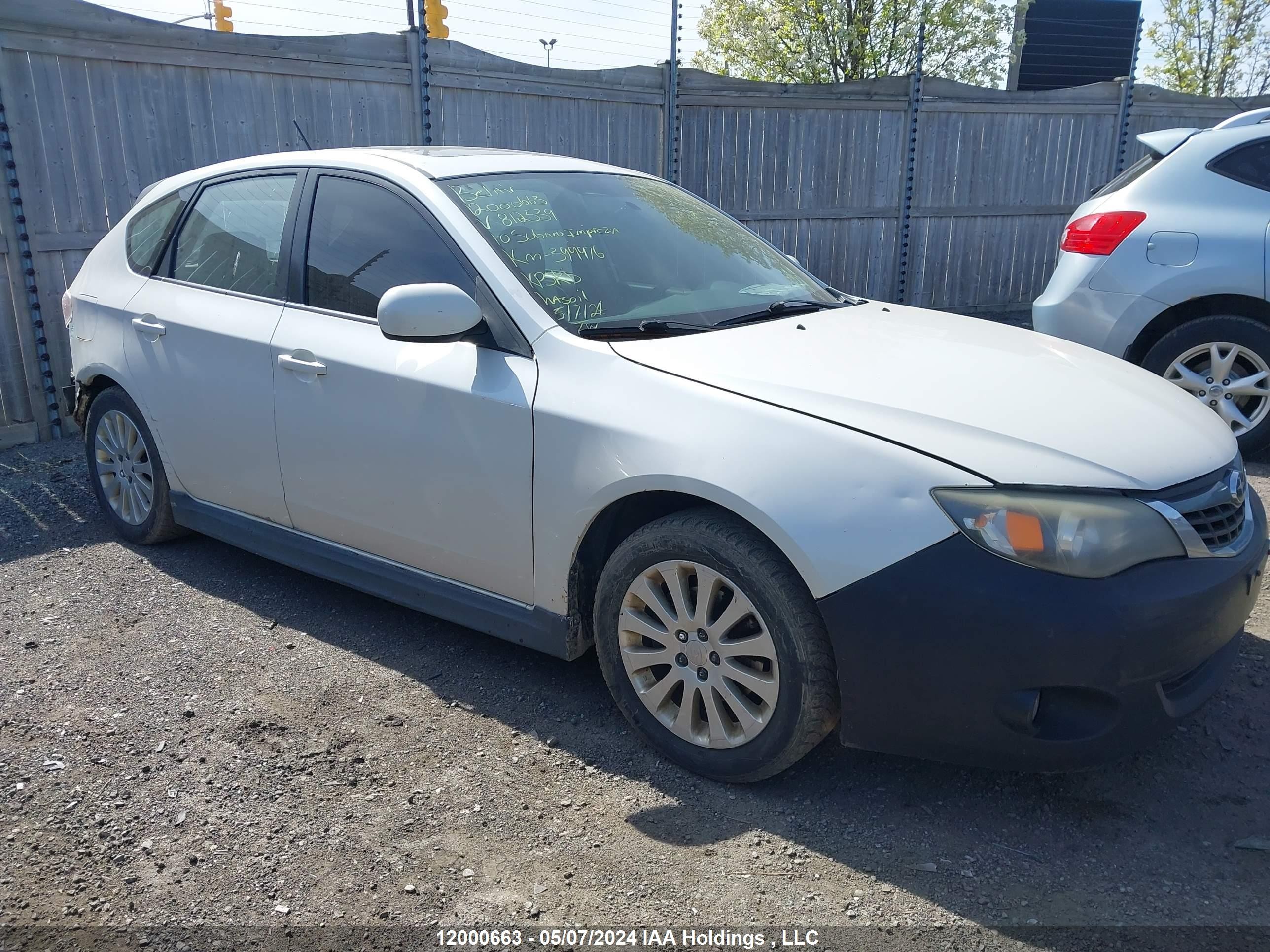 SUBARU IMPREZA 2010 jf1gh6c63ah812539