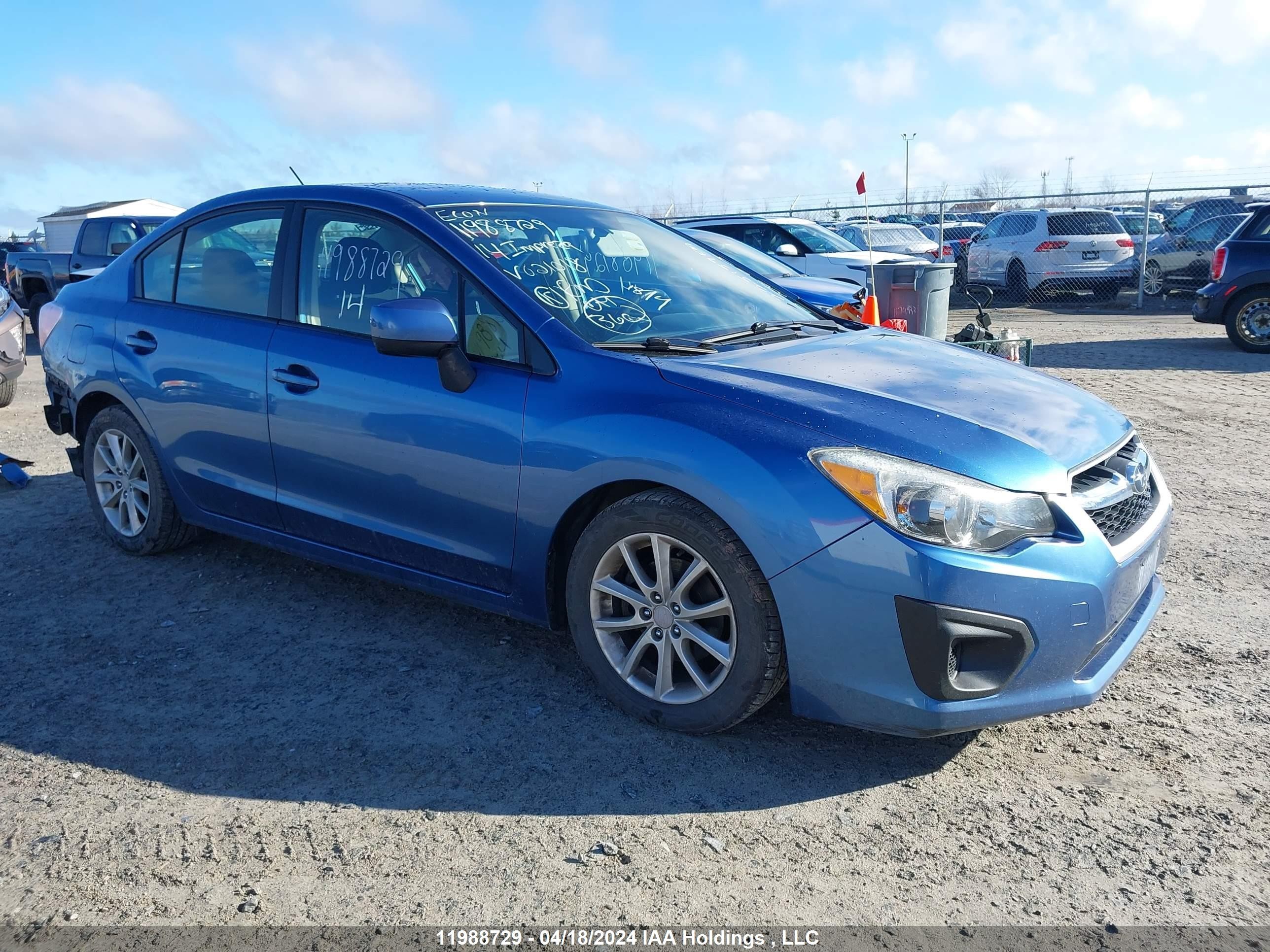 SUBARU IMPREZA 2014 jf1gjac61eh021018