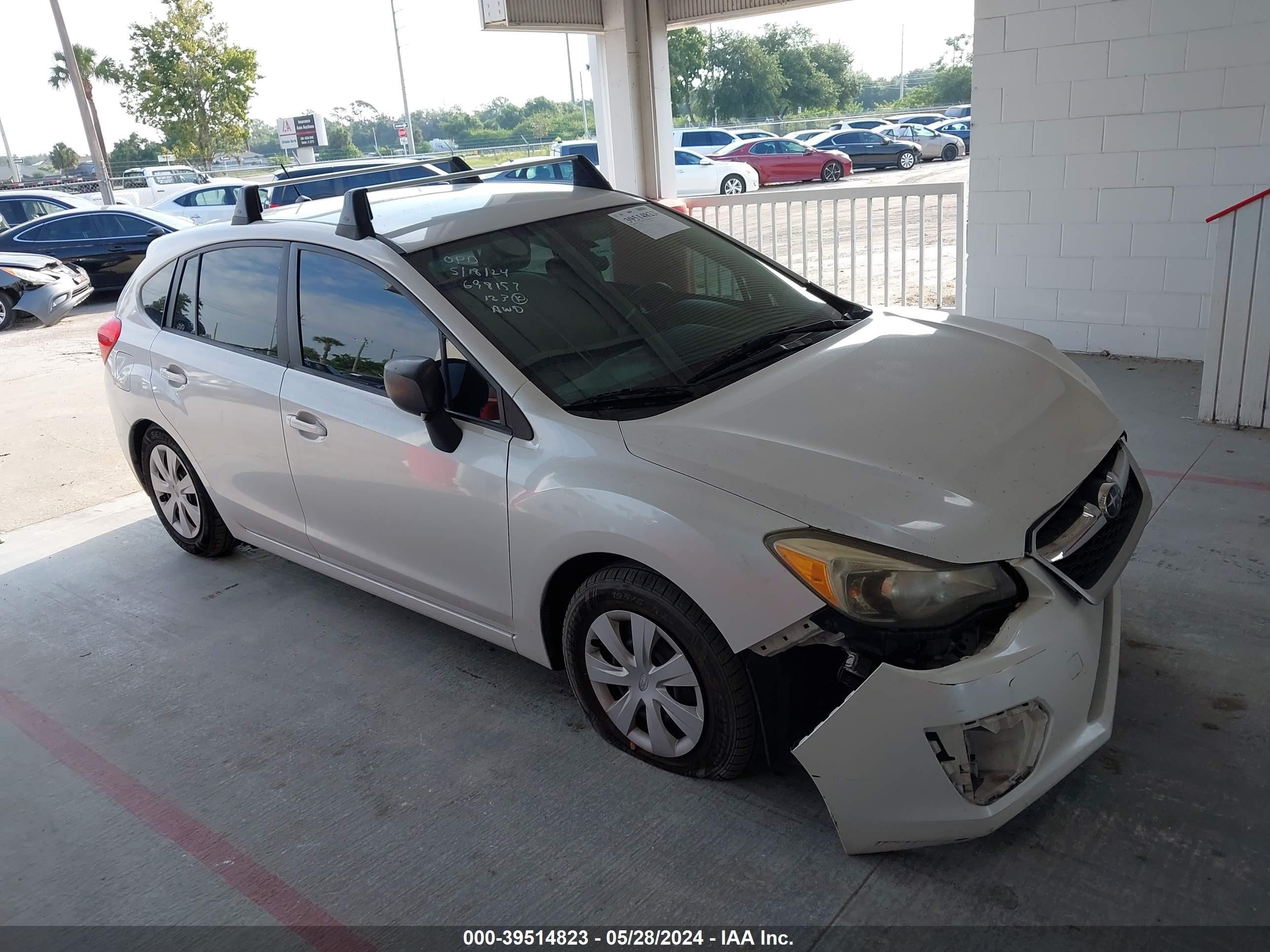 SUBARU IMPREZA 2012 jf1gpaa61ch234503