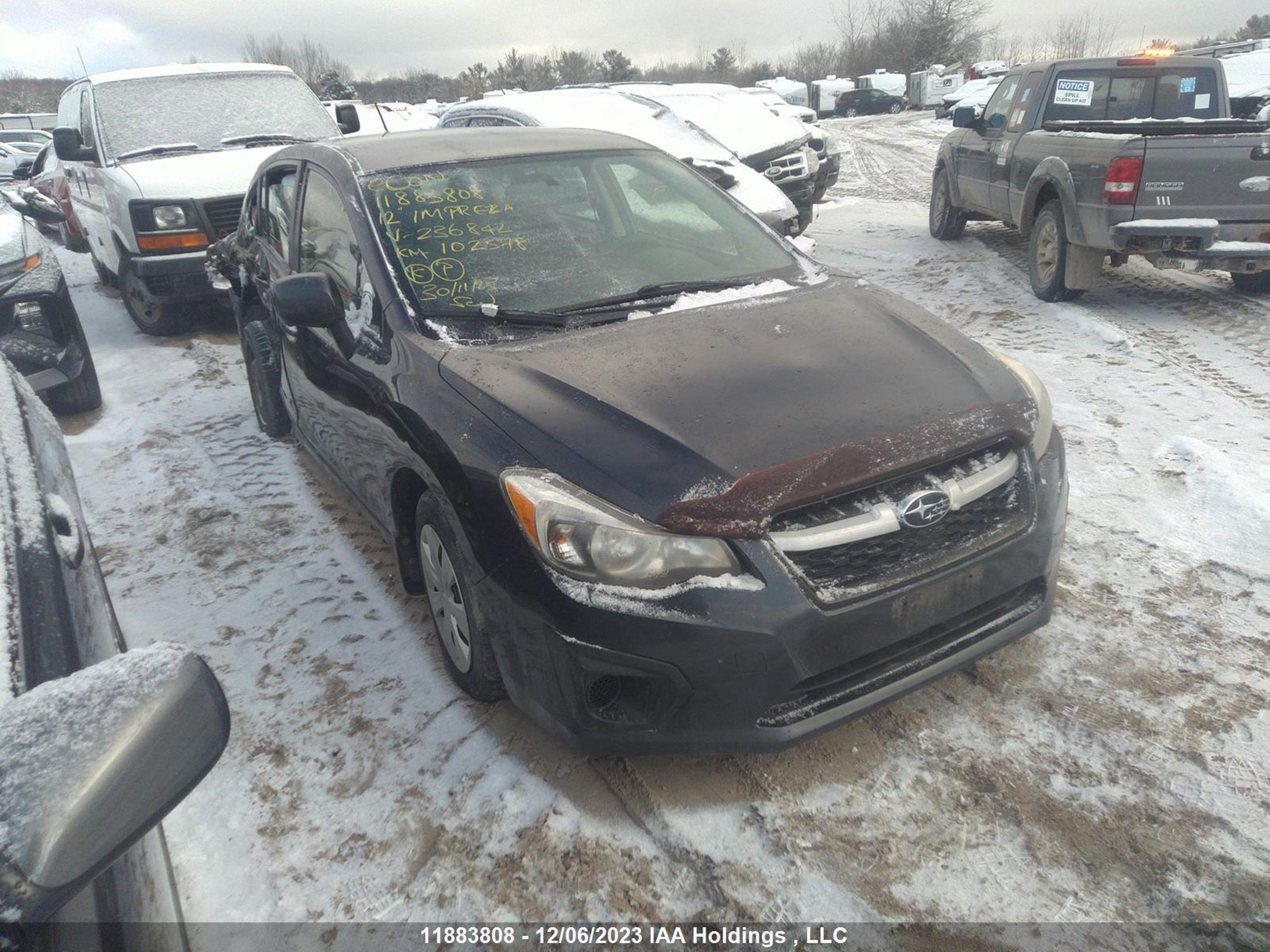 SUBARU IMPREZA 2012 jf1gpaa63cg236842