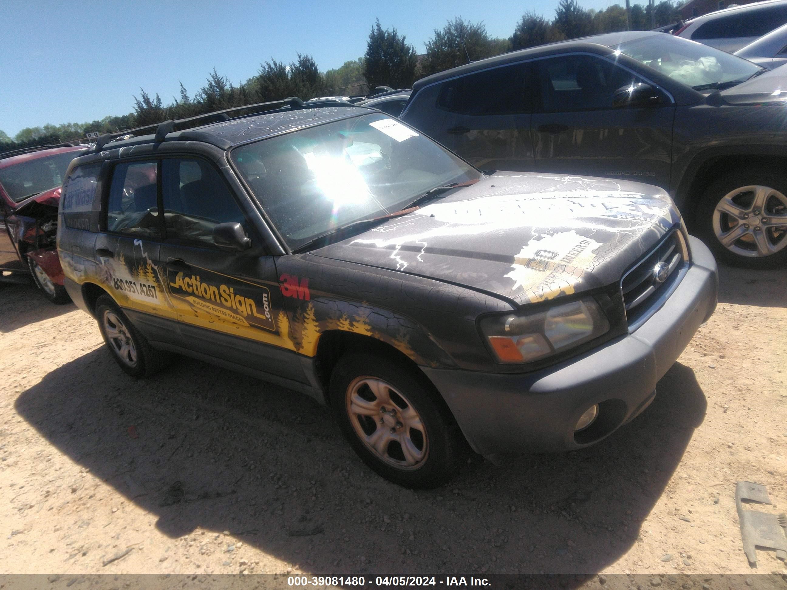 SUBARU FORESTER 2003 jf1sg636x3h701244