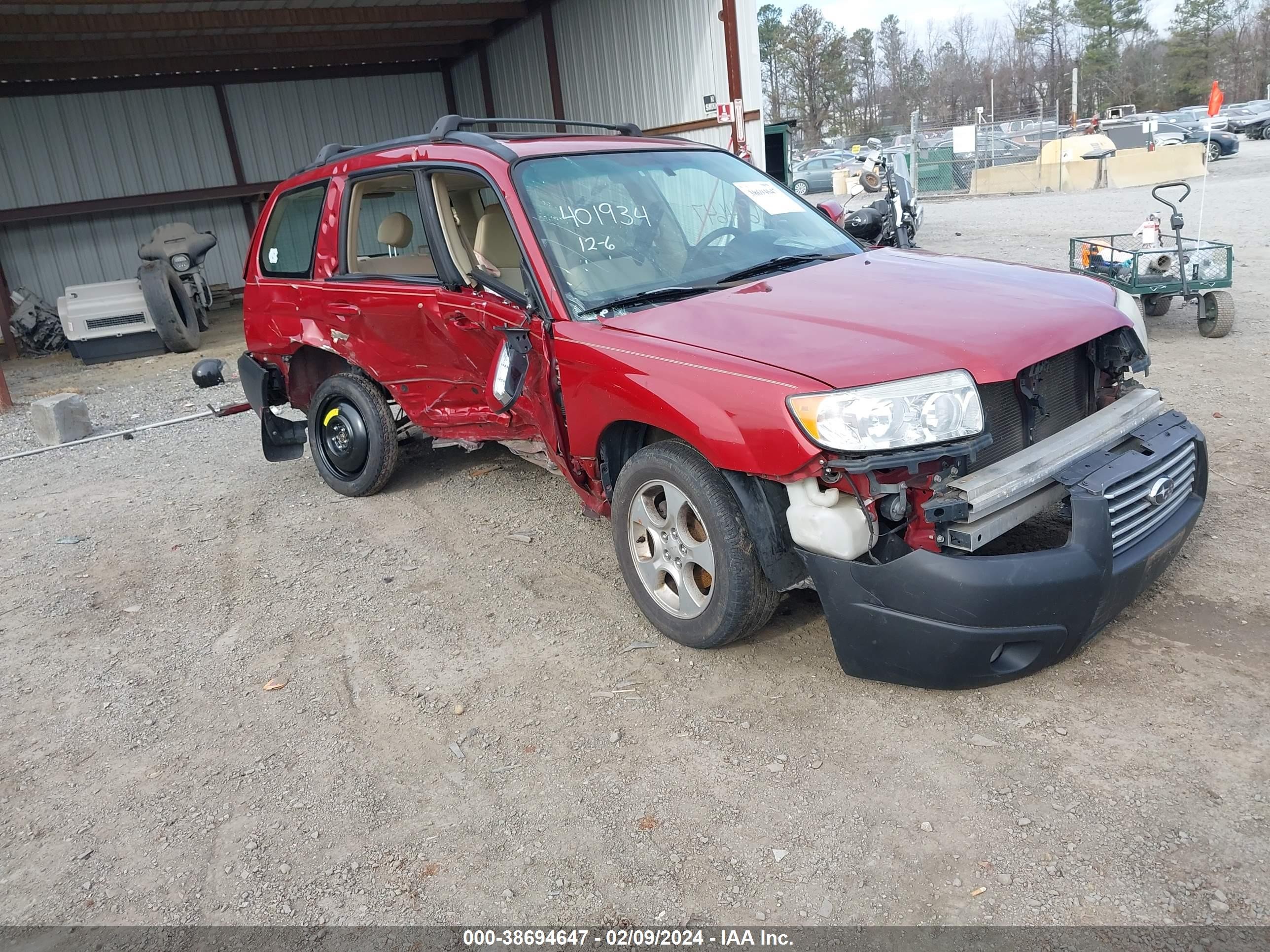 SUBARU FORESTER 2007 jf1sg65627h715013