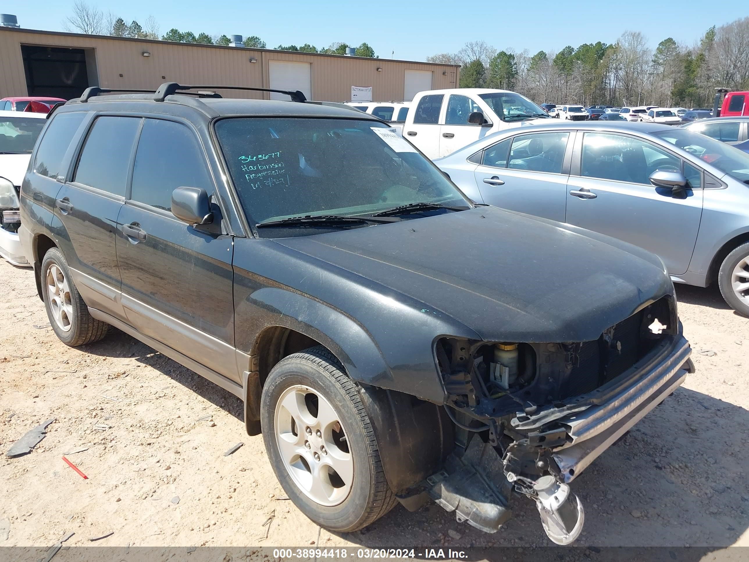 SUBARU FORESTER 2003 jf1sg65633h740691