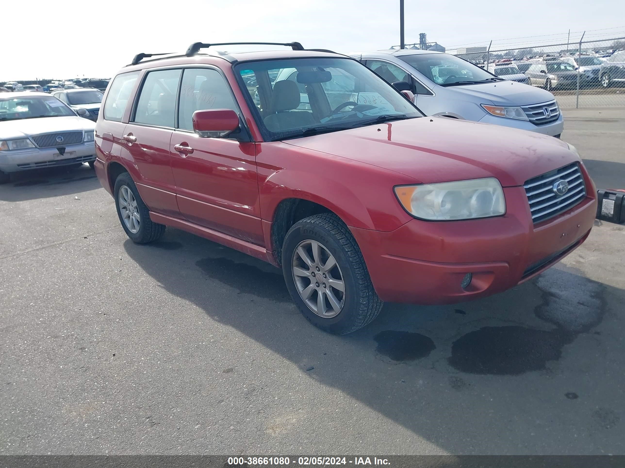 SUBARU FORESTER 2008 jf1sg656x8h727329