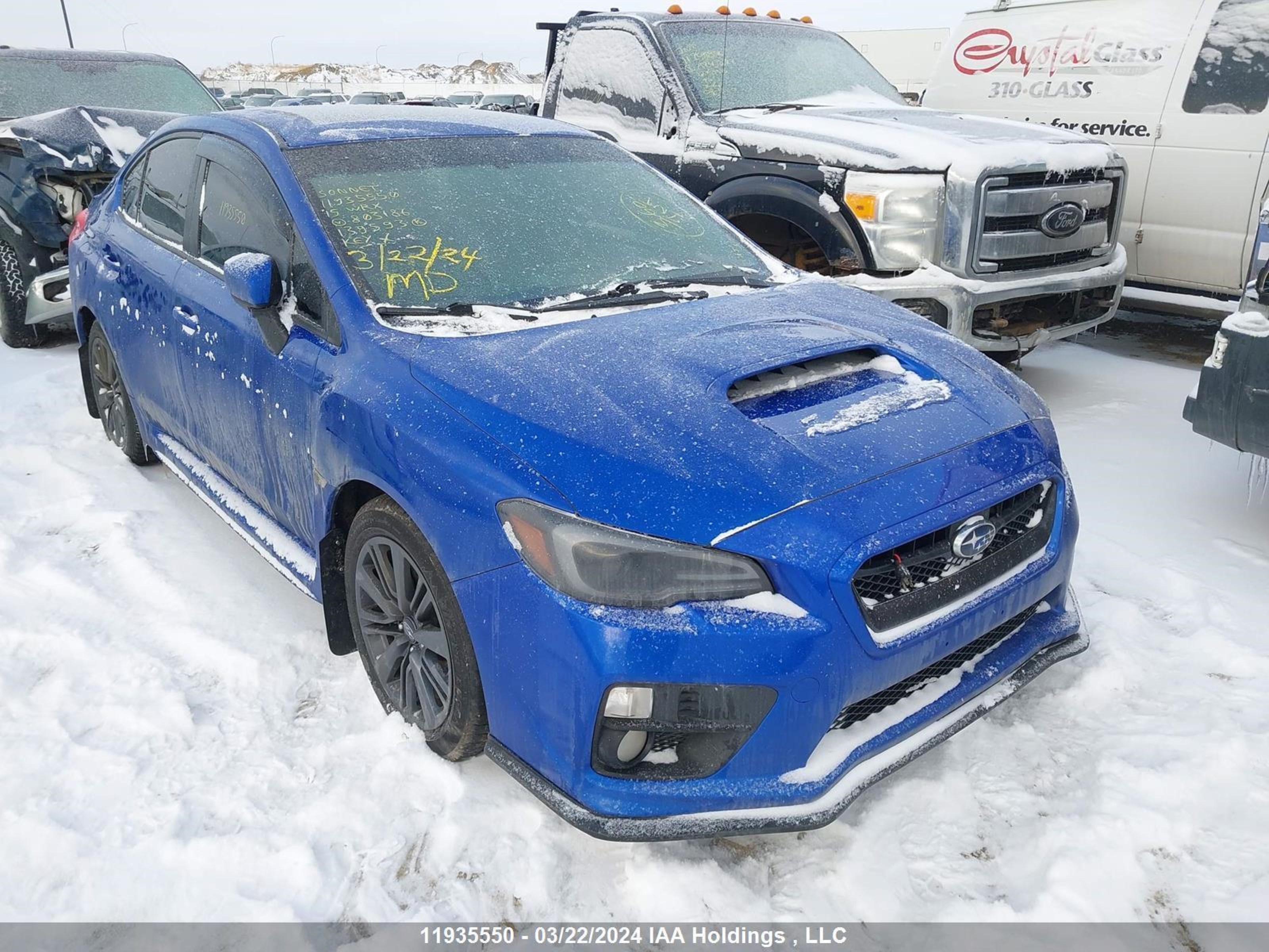 SUBARU WRX 2015 jf1va1j62f9803186