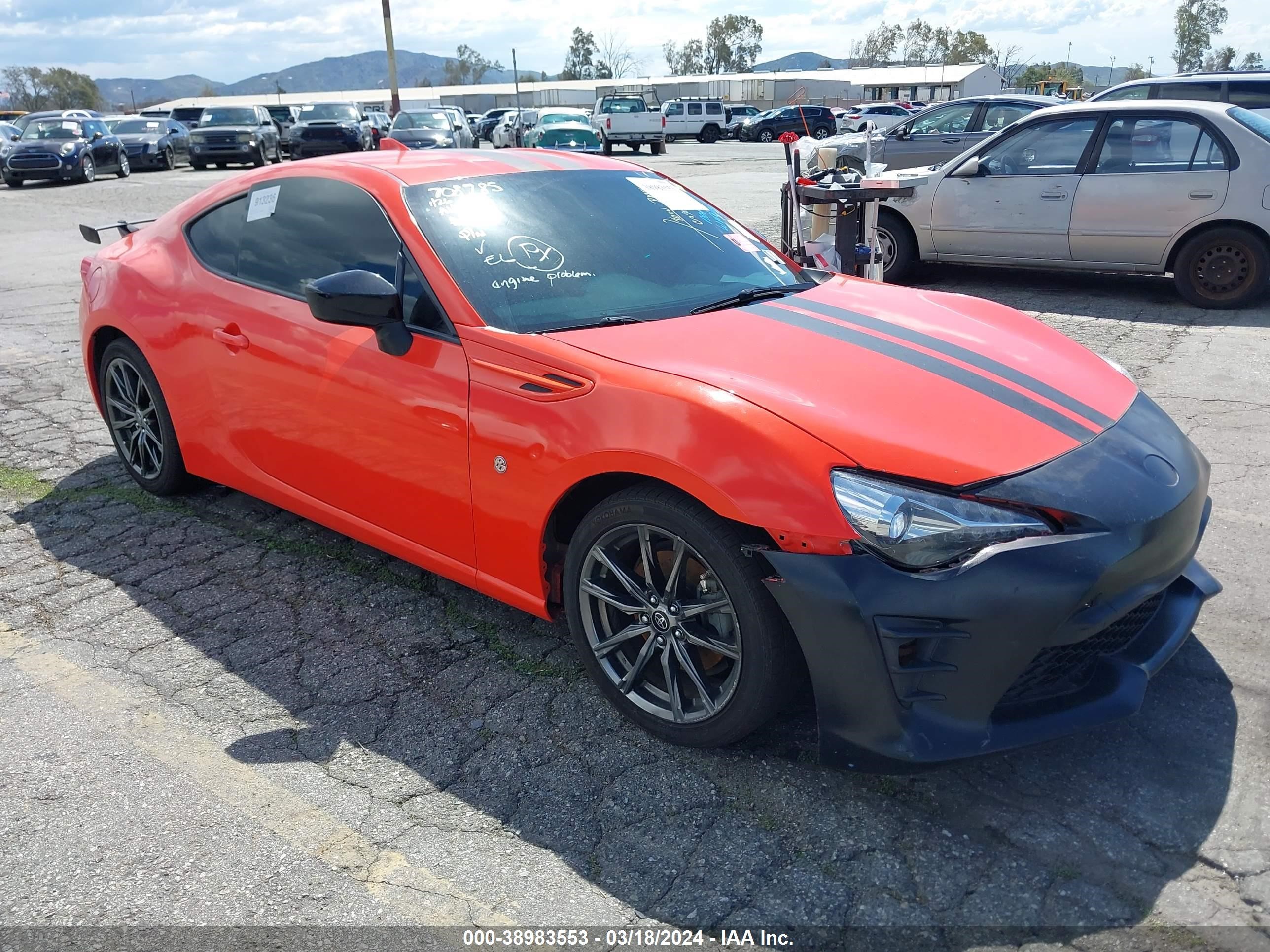 TOYOTA GT86 2017 jf1znaa12h9708785