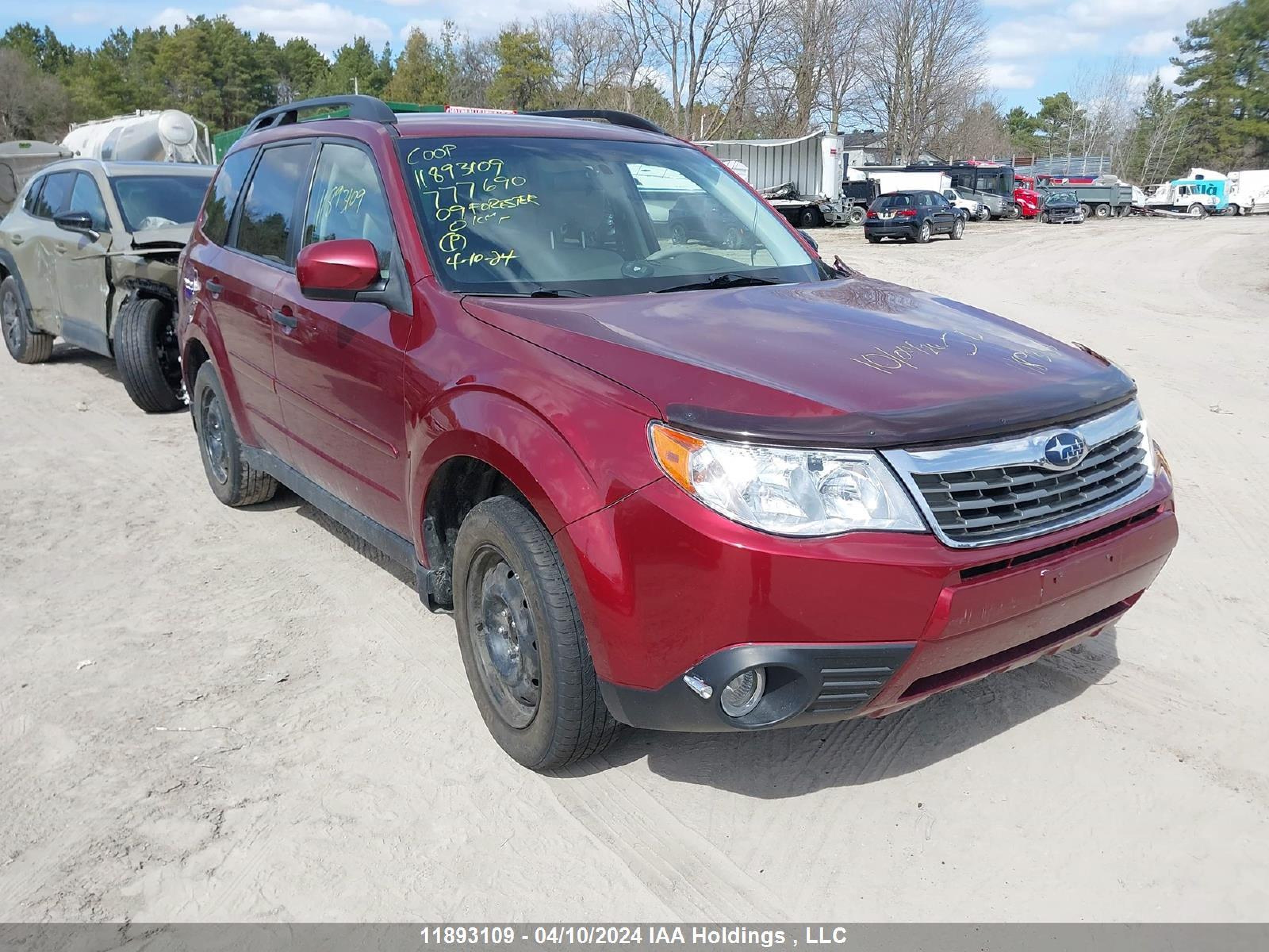 SUBARU FORESTER 2009 jf2sh62629h777690