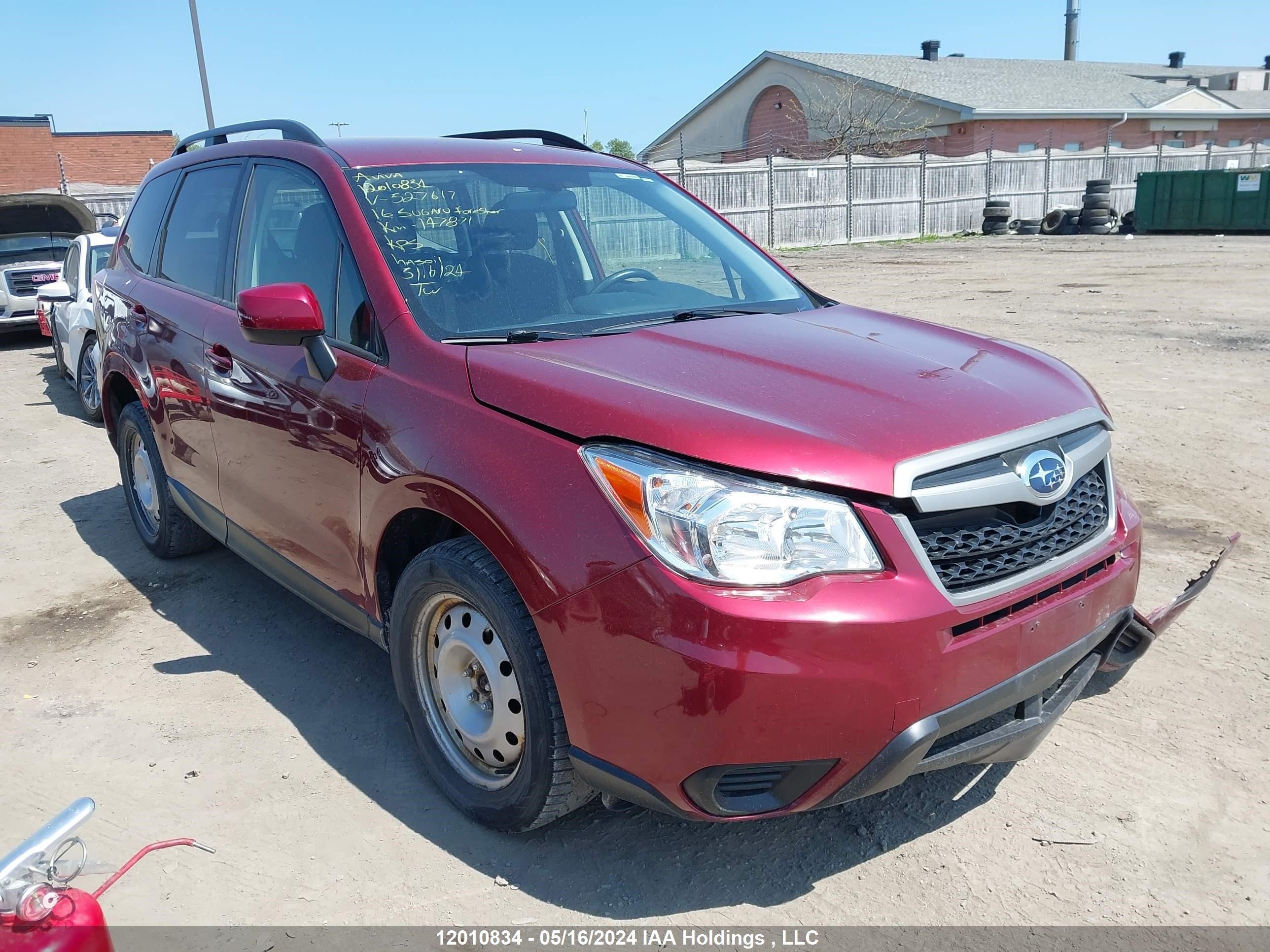 SUBARU FORESTER 2016 jf2sjcbc6gh527617