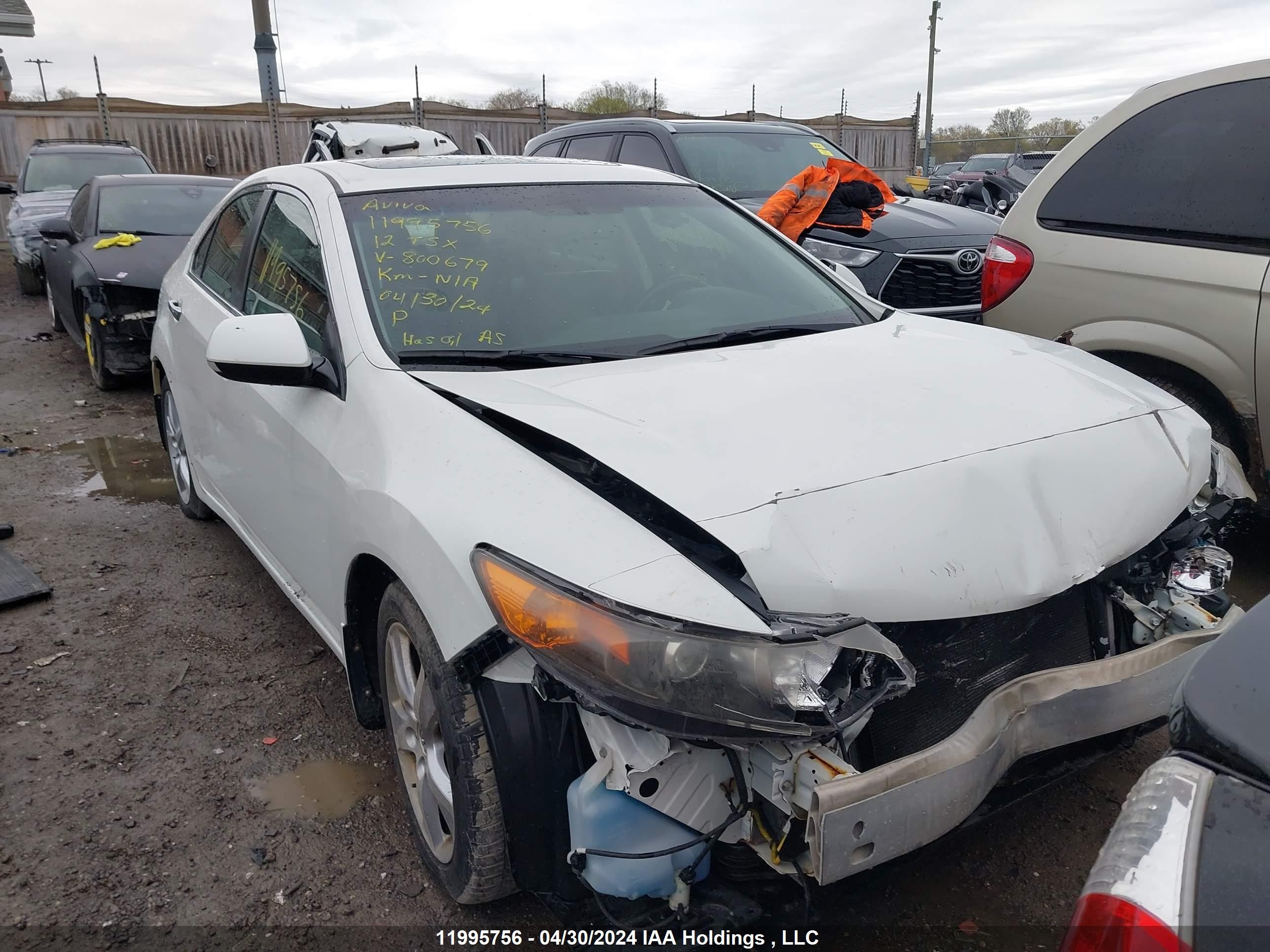 ACURA TSX 2012 jh4cu2f64cc800679