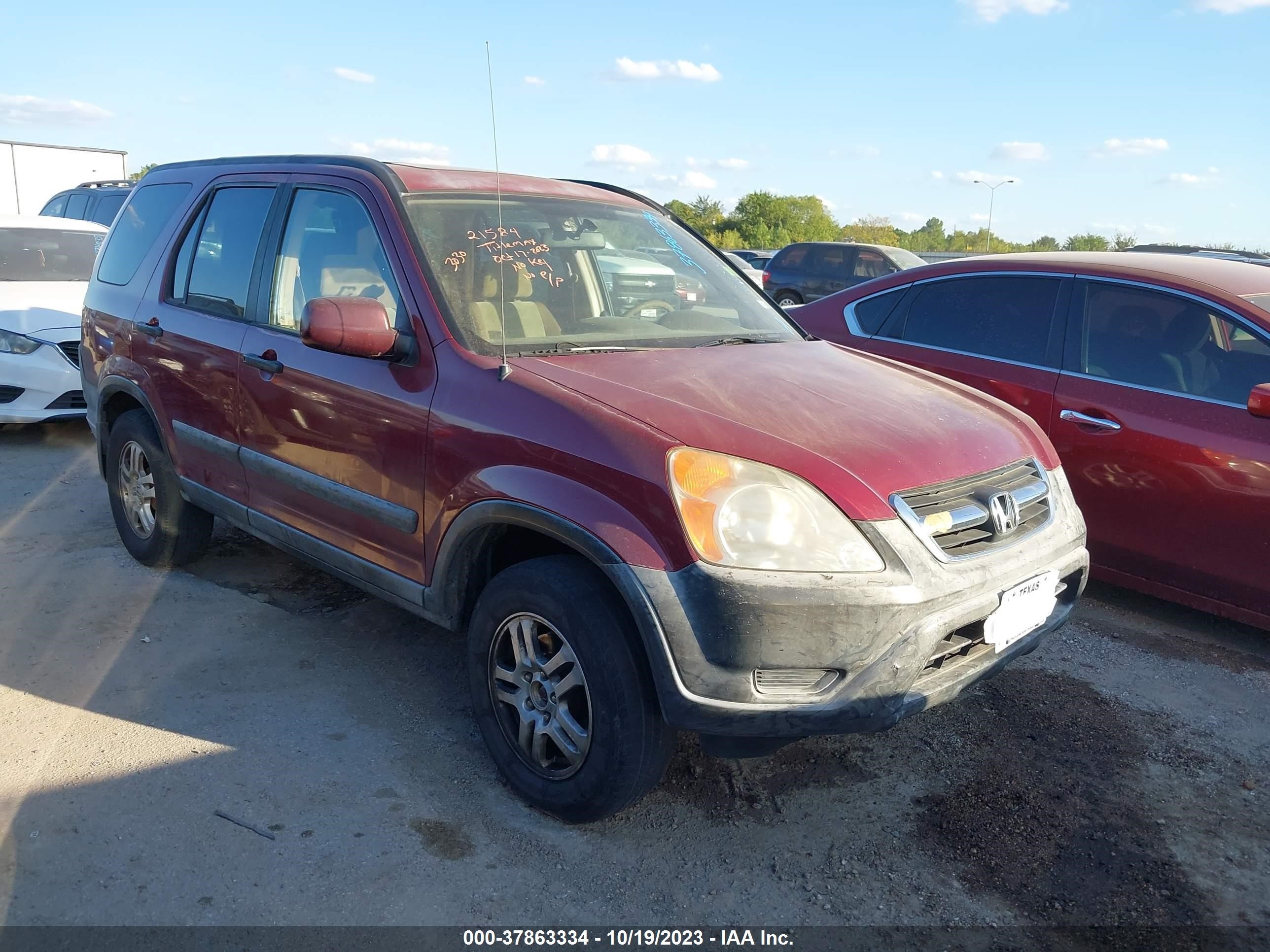 HONDA CR-V 2002 jhlrd78802c039027