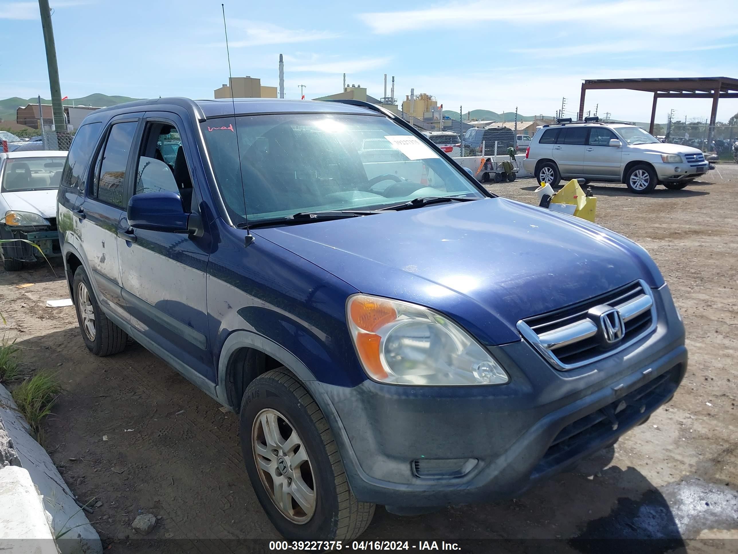 HONDA CR-V 2004 jhlrd78844c009113