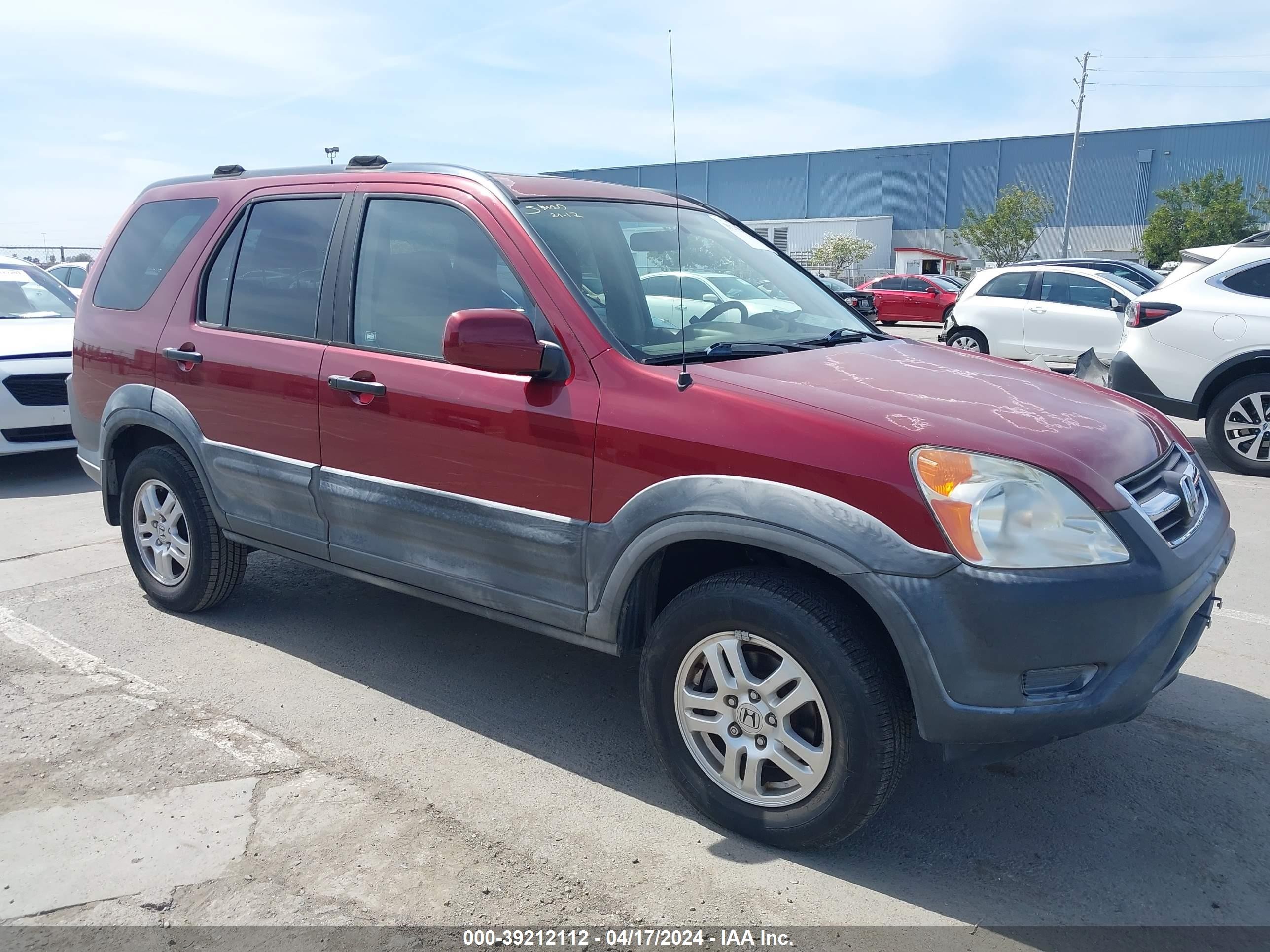 HONDA CR-V 2004 jhlrd78844c039387