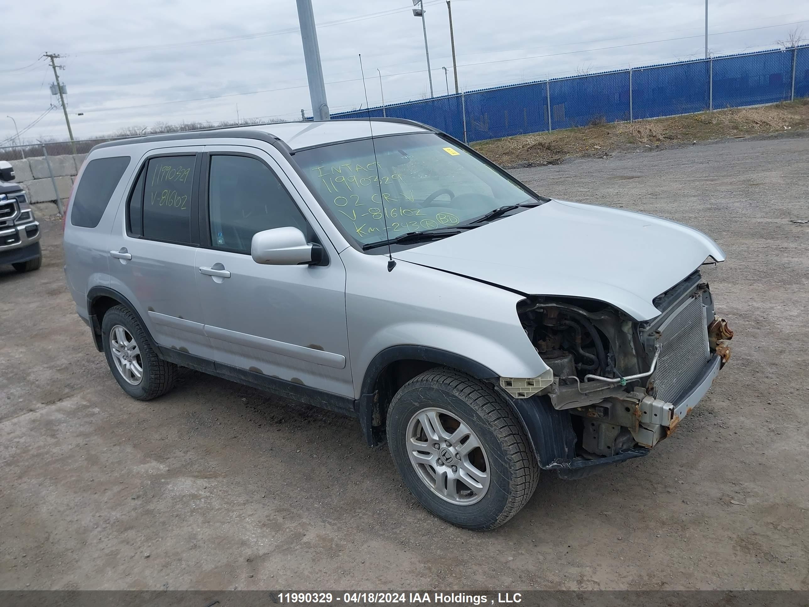 HONDA CR-V 2002 jhlrd78862c816102