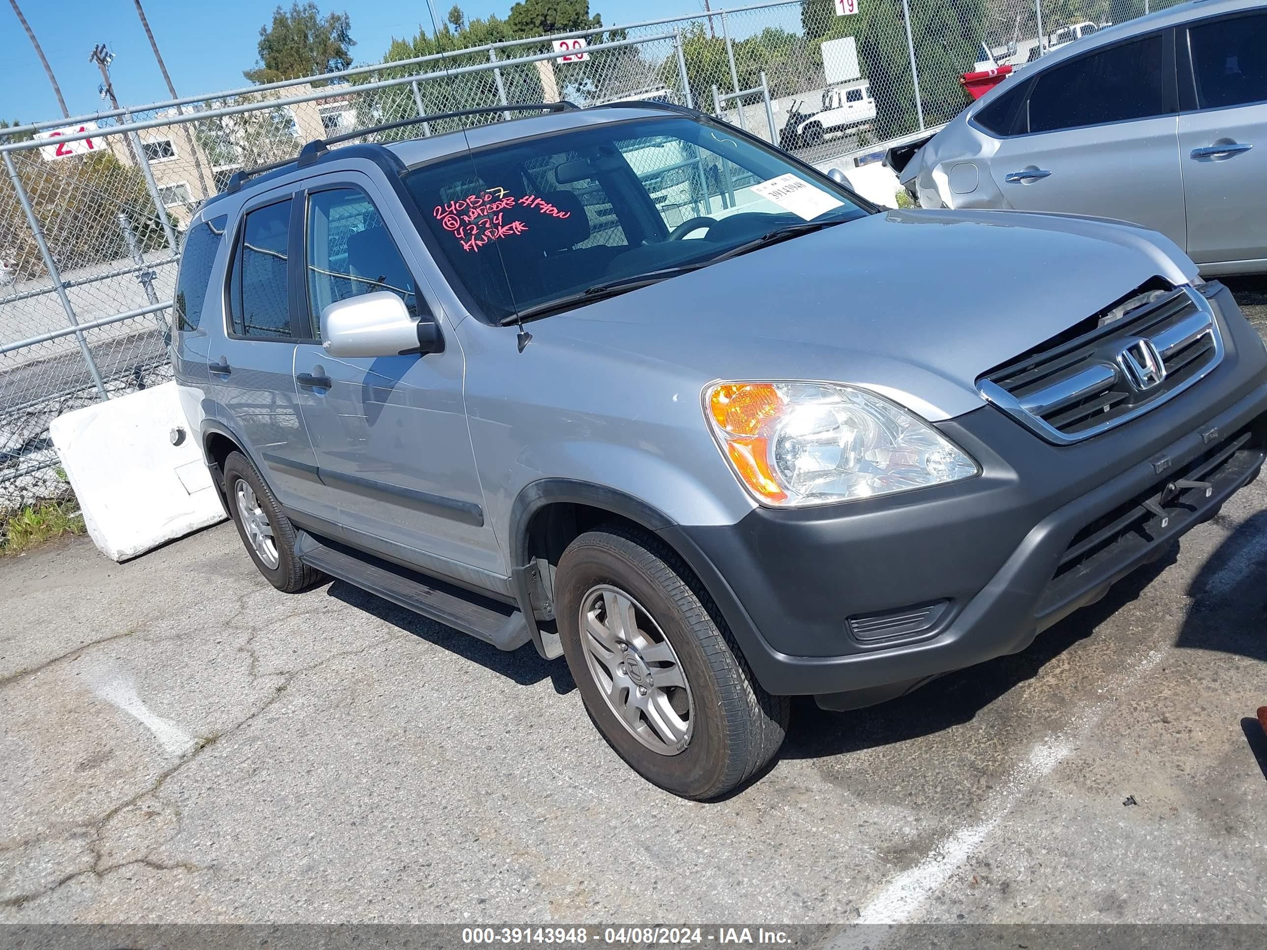 HONDA CR-V 2004 jhlrd788x4c000688