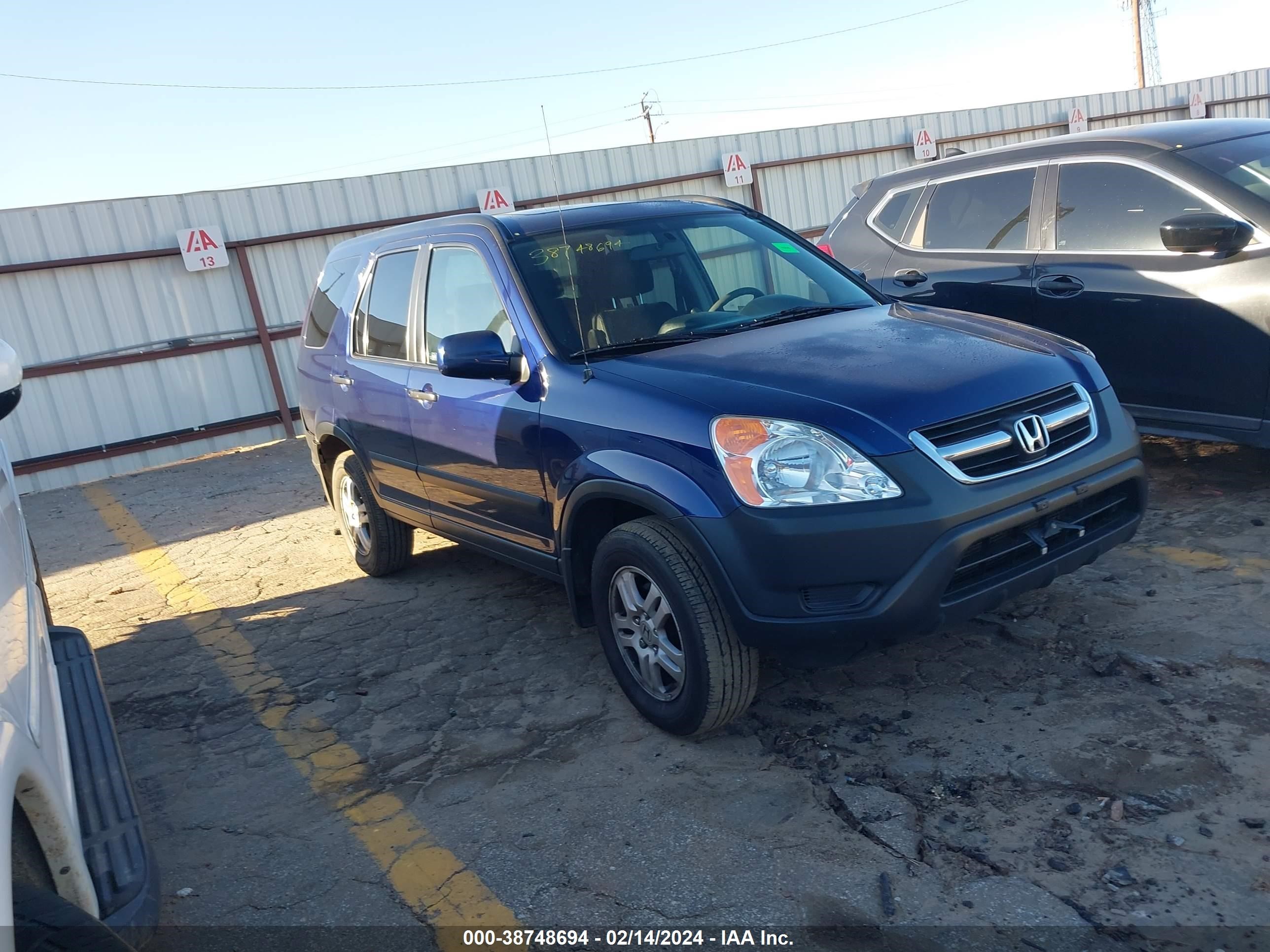 HONDA CR-V 2004 jhlrd788x4c007611