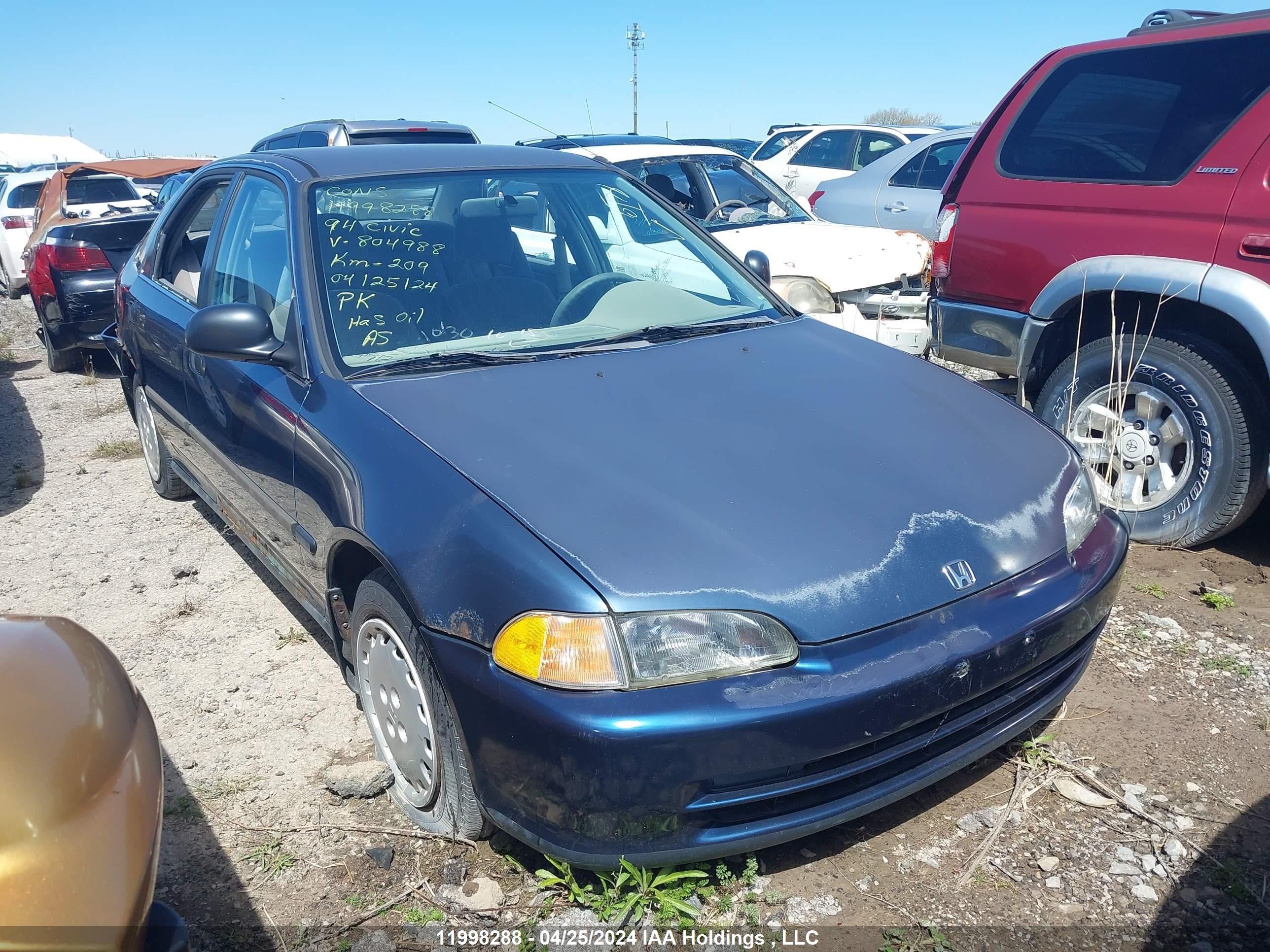 HONDA CIVIC 1994 jhmeg8662rs804988