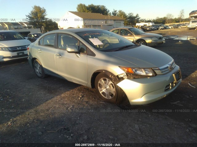 HONDA CIVIC HYBRID 2012 jhmfb4f20cs006554