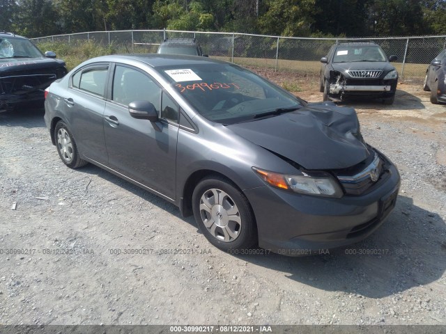 HONDA CIVIC HYBRID 2012 jhmfb4f20cs011267