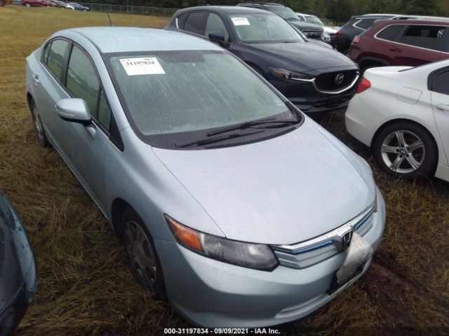 HONDA CIVIC HYBRID 2012 jhmfb4f21cs000701