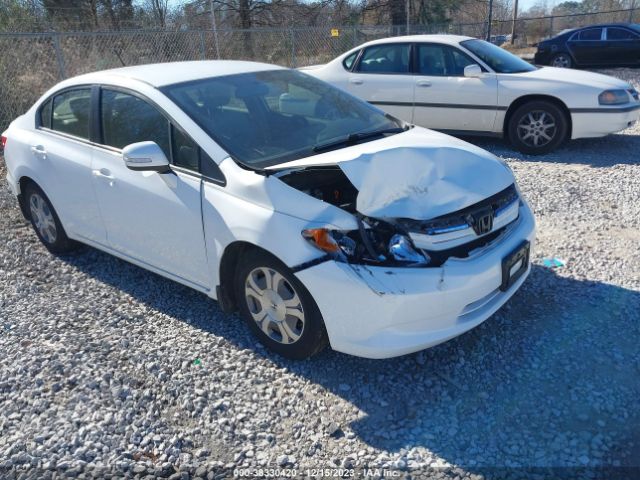 HONDA CIVIC HYBRID 2012 jhmfb4f21cs005963