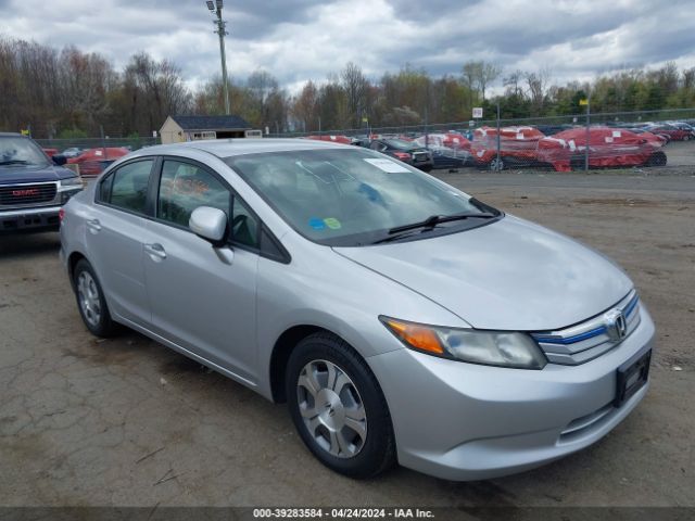 HONDA CIVIC HYBRID 2012 jhmfb4f22cs000321