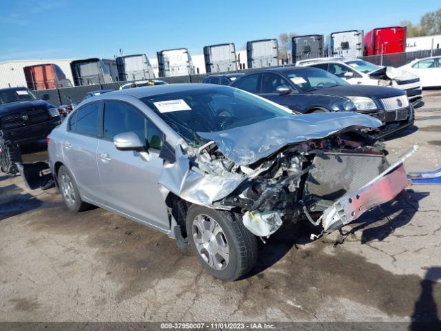 HONDA CIVIC HYBRID 2012 jhmfb4f22cs010265