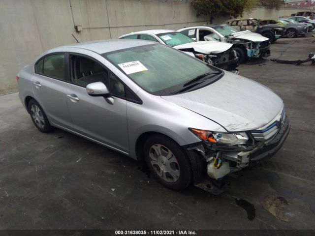 HONDA CIVIC HYBRID 2012 jhmfb4f23cs003468