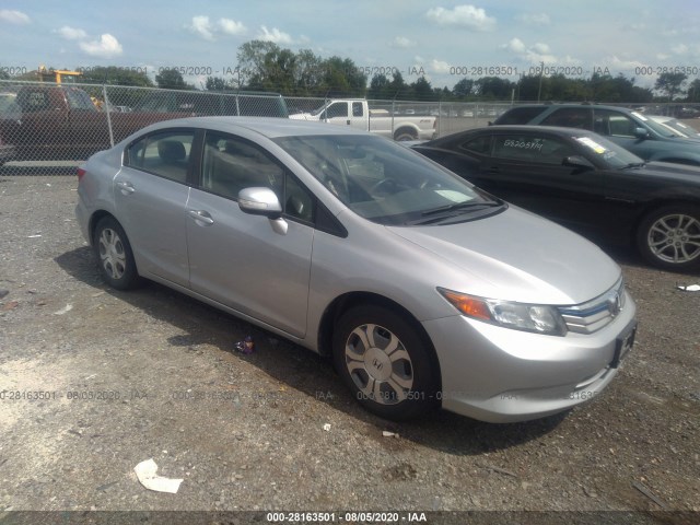 HONDA CIVIC HYBRID 2012 jhmfb4f24cs004595