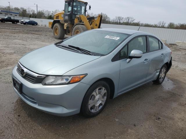 HONDA CIVIC HYBR 2012 jhmfb4f24cs005469