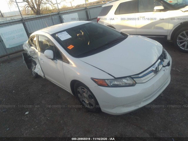 HONDA CIVIC HYBRID 2012 jhmfb4f25cs006470