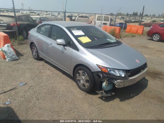 HONDA CIVIC HYBRID 2012 jhmfb4f25cs007313