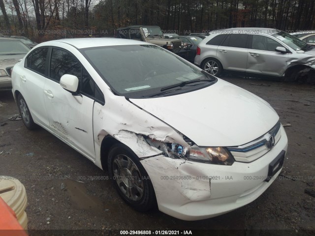 HONDA CIVIC HYBRID 2012 jhmfb4f26cs001133