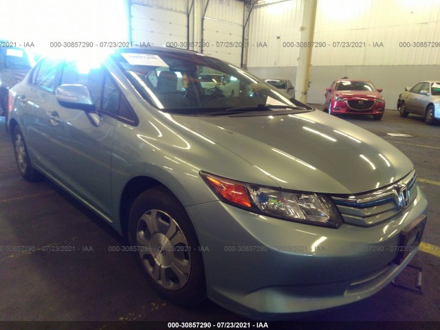 HONDA CIVIC HYBRID 2012 jhmfb4f26cs006428