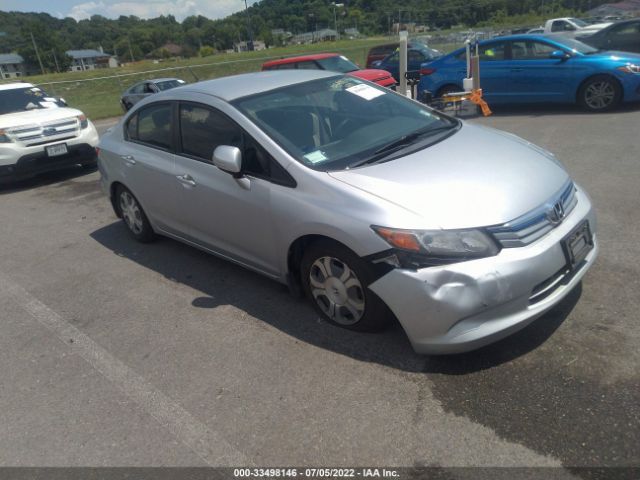 HONDA CIVIC HYBRID 2012 jhmfb4f26cs010723