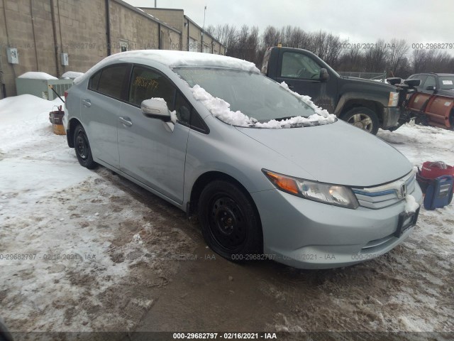 HONDA CIVIC HYBRID 2012 jhmfb4f27cs006339