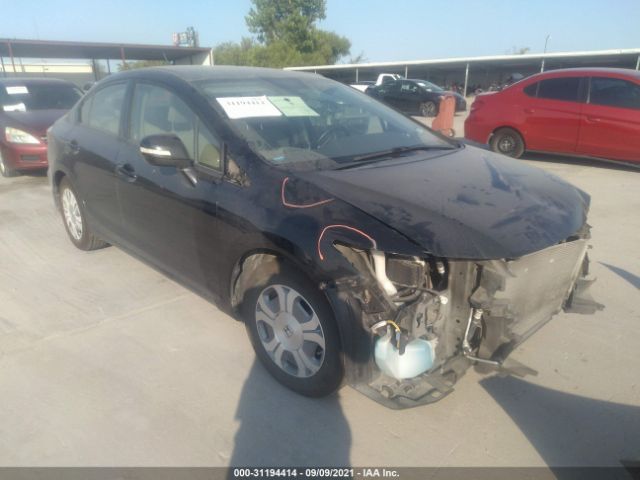 HONDA CIVIC HYBRID 2012 jhmfb4f27cs011413