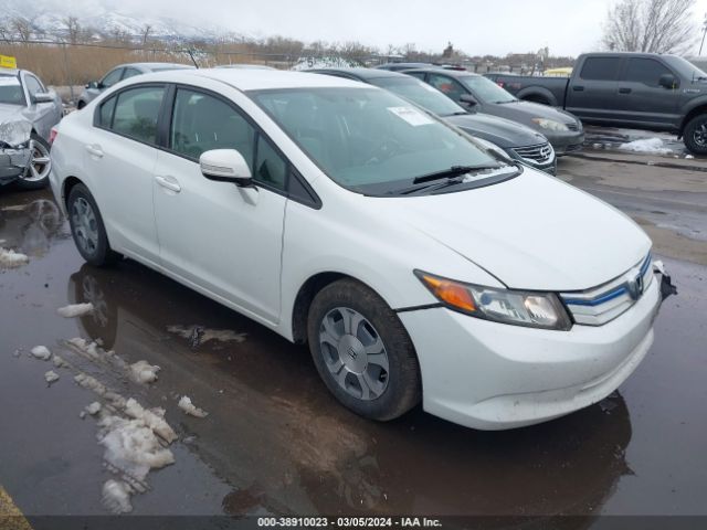 HONDA CIVIC HYBRID 2012 jhmfb4f28cs000047