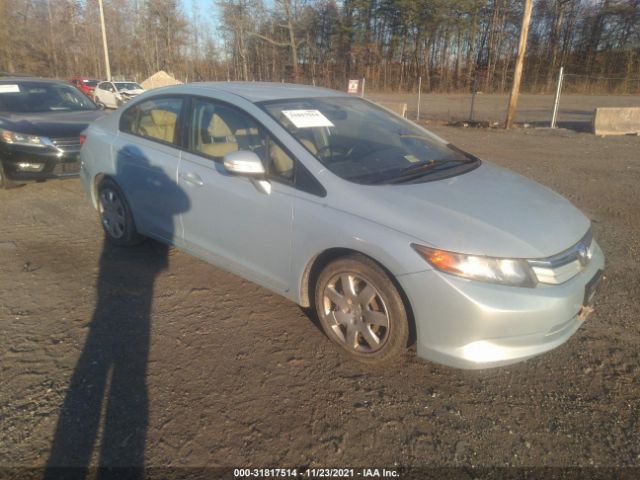 HONDA CIVIC HYBRID 2012 jhmfb4f28cs000369