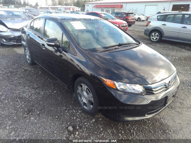 HONDA CIVIC HYBRID 2012 jhmfb4f28cs001327